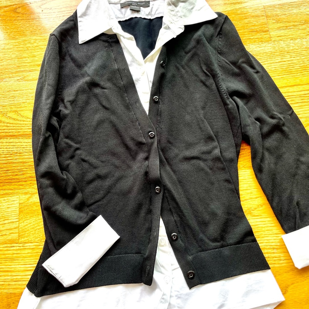 Women’s black and white top
